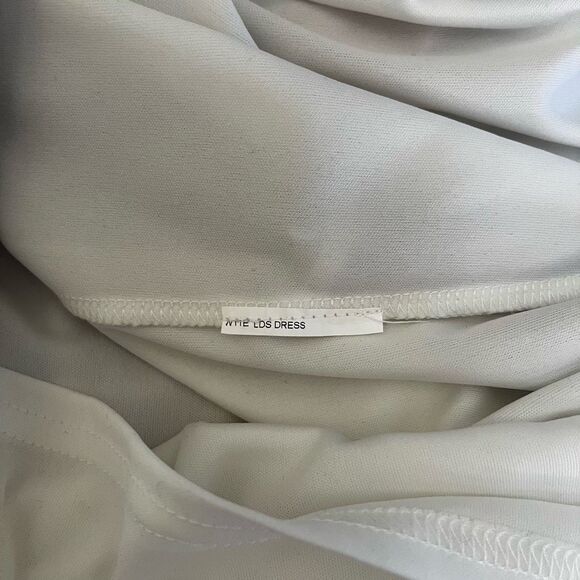 Joseph Ribkoff Floral Mesh Sheath Dress Watercolor Print Ruched Asymmetrical 12‎ - Picture 9 of 10